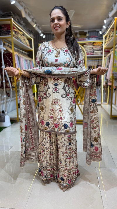 CREPE SHARARA ETHNIC SUIT