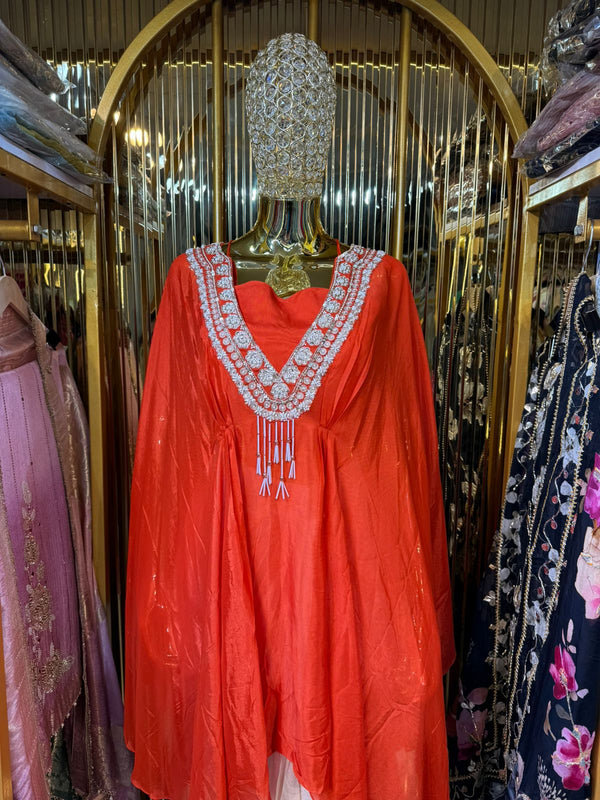 KAFTAAN WITH DRAPE SKIRT