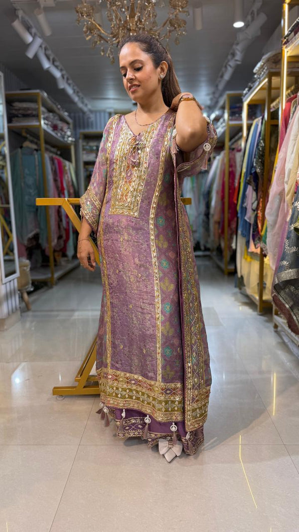 Heavy Crape Stitched Kaftaan