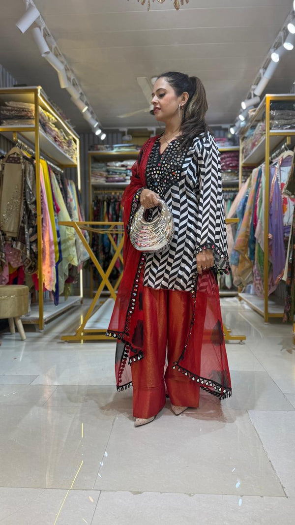 Soft Satin Stitched Suit